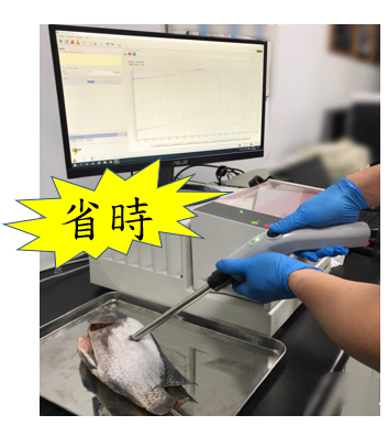 Figure 2. Process of building spectrum diagrams with handheld NIR scanning (tilapia)