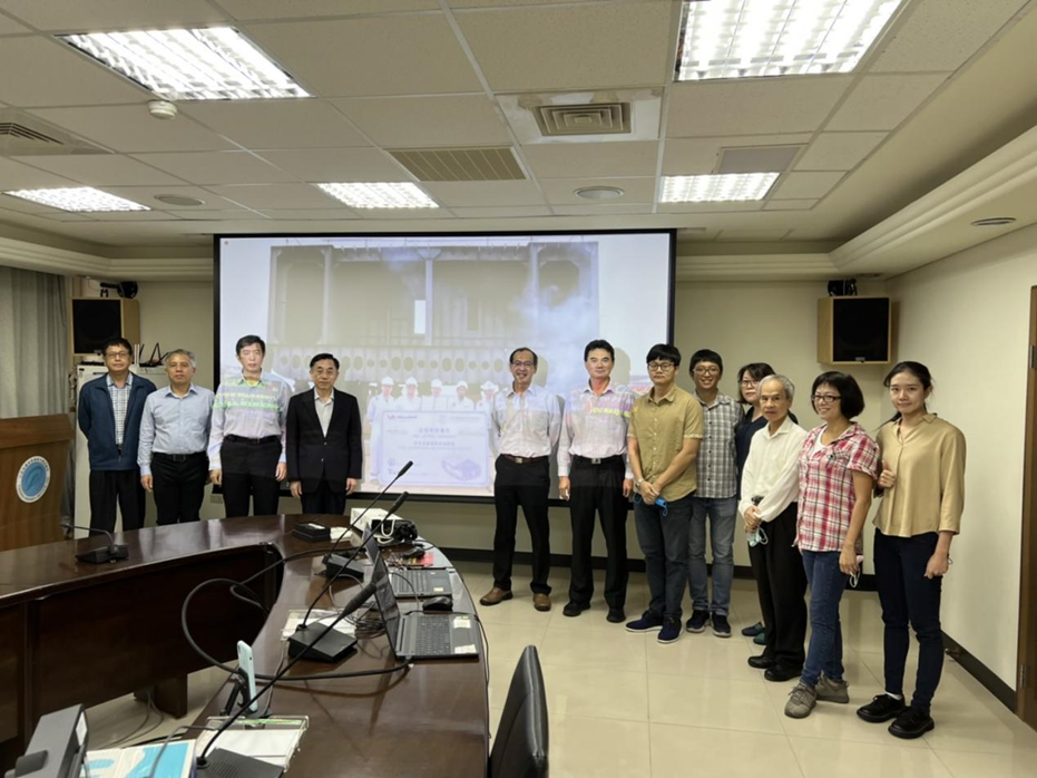 Photo with the While-building New 1,500-Ton Research Ship